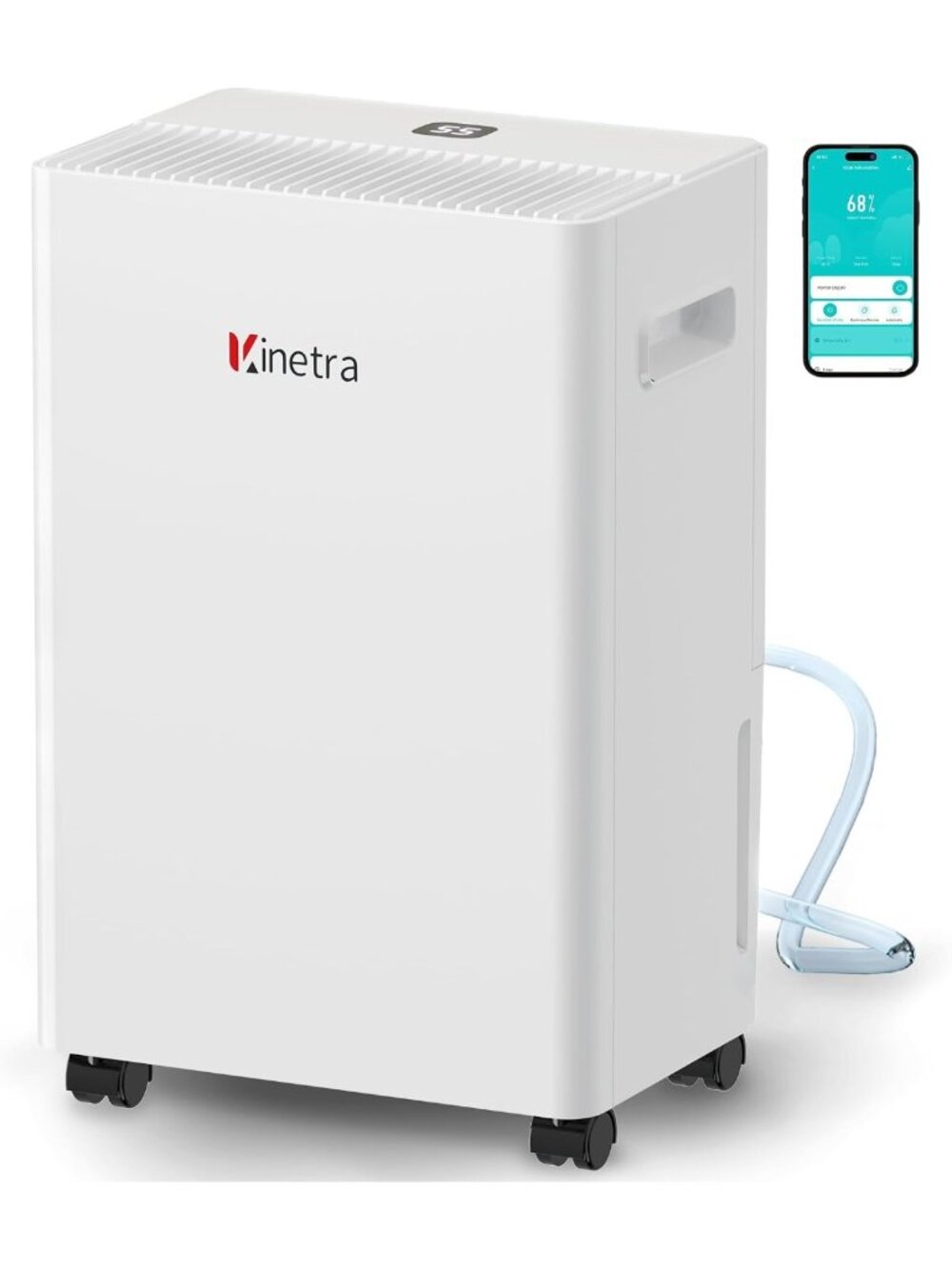 1500 Sq Ft Dehumidifier for Home - 30 Pint Capacity with Drain Hose & Quiet